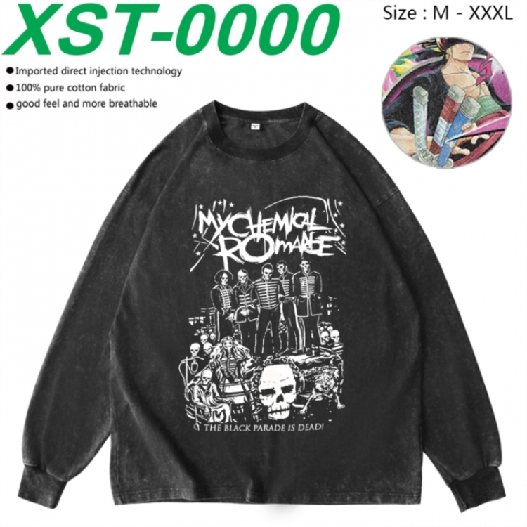 My chemical romance  Anime washing water pure cotton long sleeved sweatshirt from M to 3XL