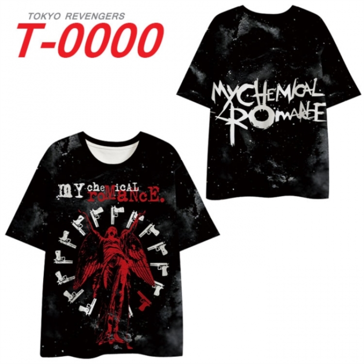 My chemical romance Anime Full Color Milk Silk Short Sleeve T-Shirt from S to 6XL