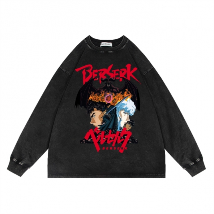 Berserk Anime Surrounding Direct Spray Technology Colorful Wash Short Sleeve T-shirt 300 grams from S to 2XL