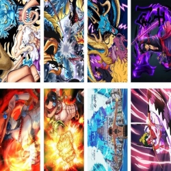 One Piece Embossed poster 8 pc...