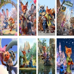 Zootopia Embossed poster 8 pcs...