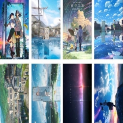 suzume Embossed poster 8 pcs a...