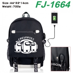 Among Us canvas USB backpack c...