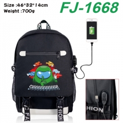 Among Us canvas USB backpack c...