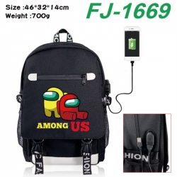 Among Us canvas USB backpack c...