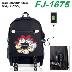Chiikawa canvas USB backpack c...