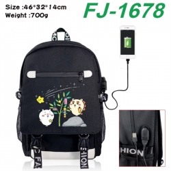 Chiikawa canvas USB backpack c...