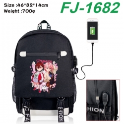 DANDADAN canvas USB backpack c...