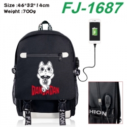 DANDADAN canvas USB backpack c...