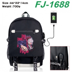 DANDADAN canvas USB backpack c...