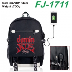 Stray Kids canvas USB backpack...