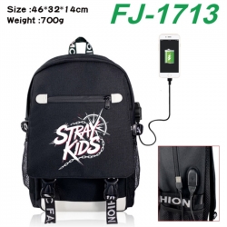Stray Kids canvas USB backpack...