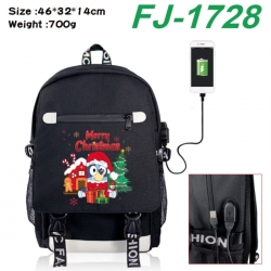 Bluey canvas USB backpack cart...