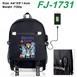 Bluey canvas USB backpack cart...