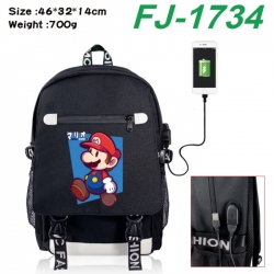 Super Mario canvas USB backpac...