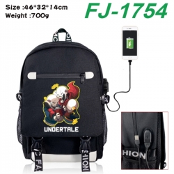 Undertale canvas USB backpack ...