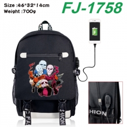 Undertale canvas USB backpack ...