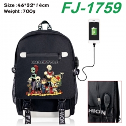 Undertale canvas USB backpack ...