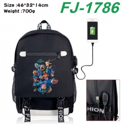 Zootopia canvas USB backpack c...