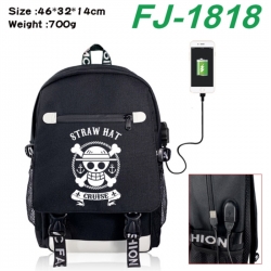 One Piece canvas USB backpack ...