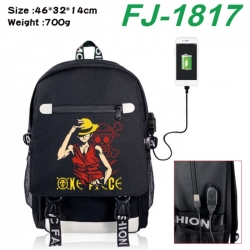 One Piece canvas USB backpack ...