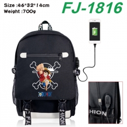 One Piece canvas USB backpack ...