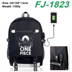 One Piece canvas USB backpack ...