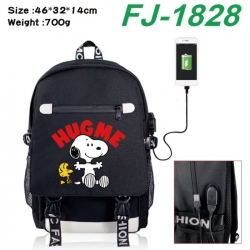 Peanuts‌ canvas USB backpack c...