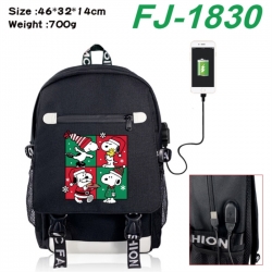 Peanuts‌ canvas USB backpack c...