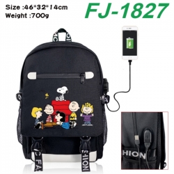 Peanuts‌ canvas USB backpack c...