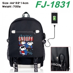 Peanuts‌ canvas USB backpack c...