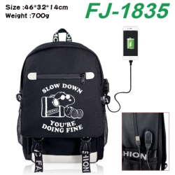 Peanuts‌ canvas USB backpack c...
