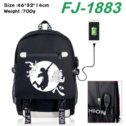 Haikyuu!! canvas USB backpack ...