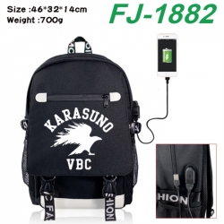 Haikyuu!! canvas USB backpack ...