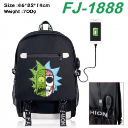 Rick and Morty canvas USB back...