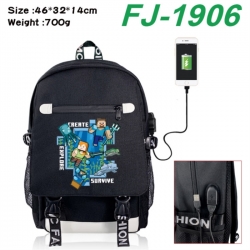Minecraft canvas USB backpack ...