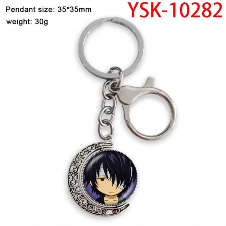 Gintama Anime double-sided crystal rotating gemstone keychain pendant price for 5 pcs