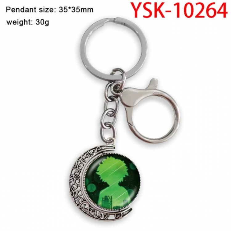 My Hero Academia Anime double-sided crystal rotating gemstone keychain pendant price for 5 pcs