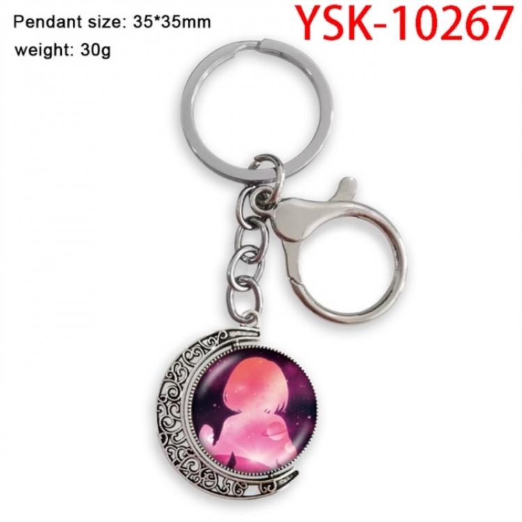 My Hero Academia Anime double-sided crystal rotating gemstone keychain pendant price for 5 pcs