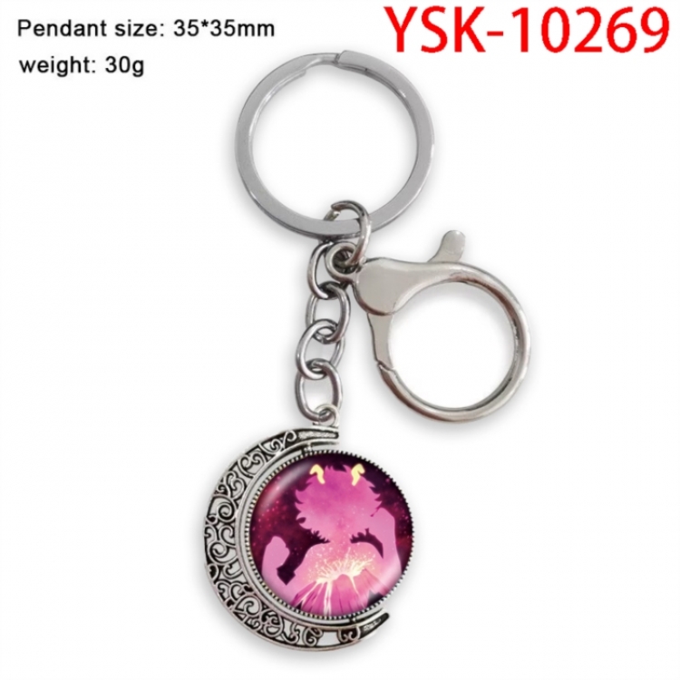 My Hero Academia Anime double-sided crystal rotating gemstone keychain pendant price for 5 pcs