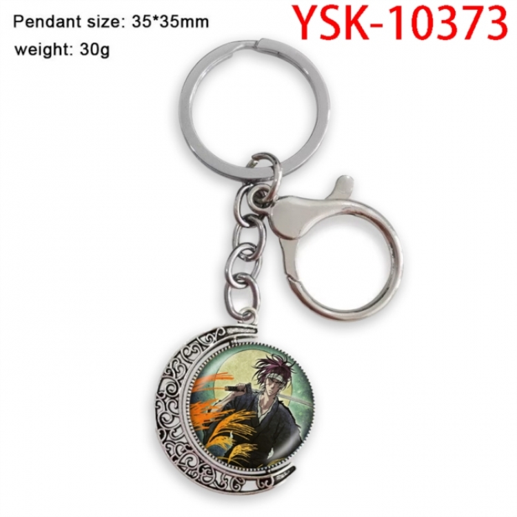 Bleach Anime double-sided crystal rotating gemstone keychain pendant price for 5 pcs