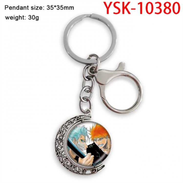 Bleach Anime double-sided crystal rotating gemstone keychain pendant price for 5 pcs