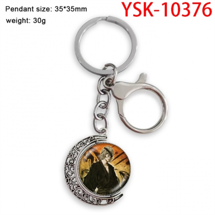 Bleach Anime double-sided crystal rotating gemstone keychain pendant price for 5 pcs