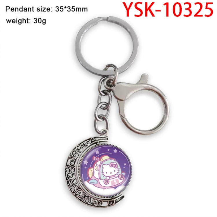 Sanrio Anime double-sided crystal rotating gemstone keychain pendant price for 5 pcs