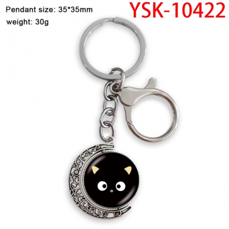 Sanrio Anime double-sided crystal rotating gemstone keychain pendant price for 5 pcs