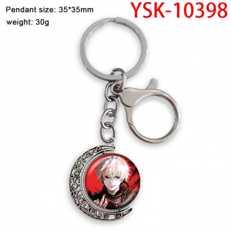 Tokyo GhoulAnime double-sided crystal rotating gemstone keychain pendant price for 5 pcs
