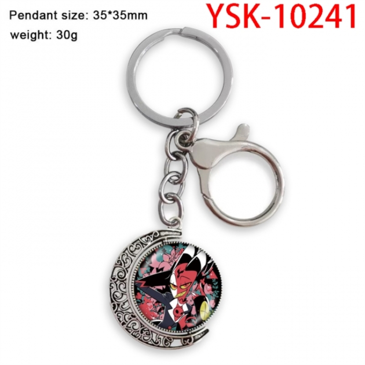 Hazbin Hotel Anime double-sided crystal rotating gemstone keychain pendant price for 5 pcs