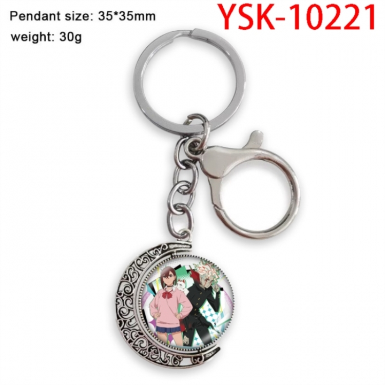 DANDADAN Anime double-sided crystal rotating gemstone keychain pendant price for 5 pcs