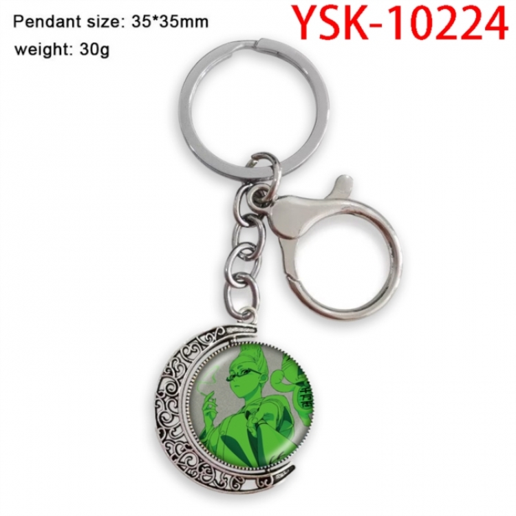 DANDADAN Anime double-sided crystal rotating gemstone keychain pendant price for 5 pcs