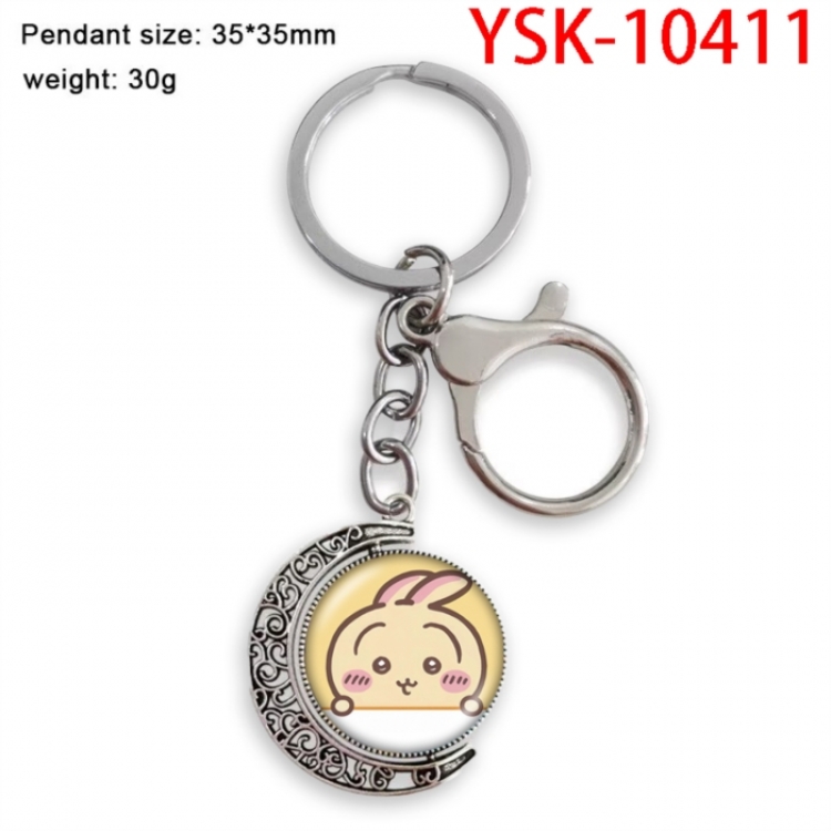 Chiikawa Anime double-sided crystal rotating gemstone keychain pendant price for 5 pcs